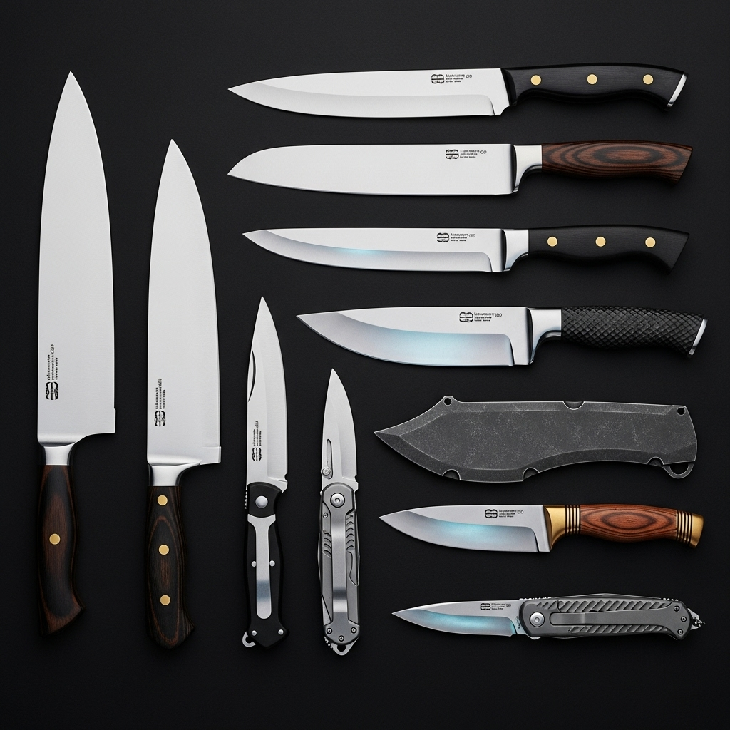 Collection of sharp knives